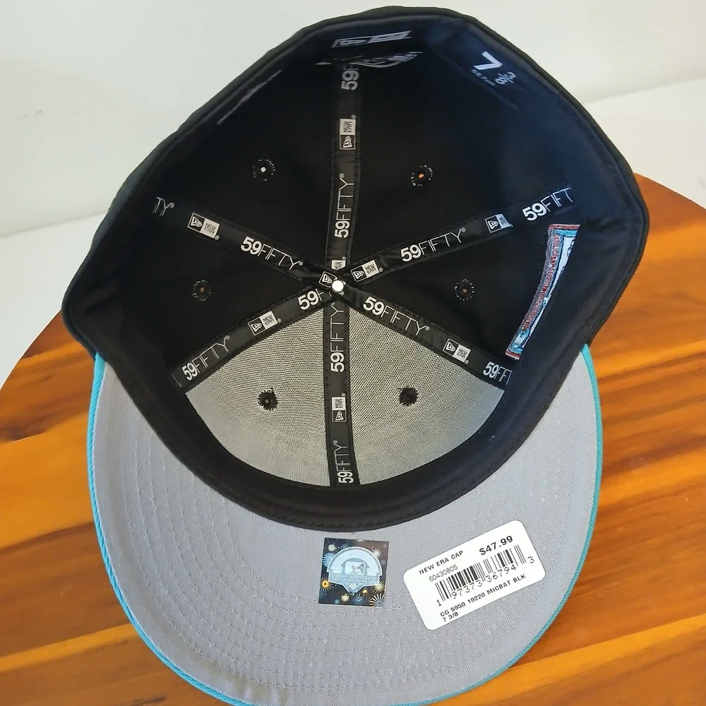 Michigan Battle Cats Hometown Collection Hat Black‎ Teal 7 3/8 New Era 59FIFTY